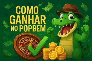 Jogador vencendo rodada em slot no POPBEM cassino